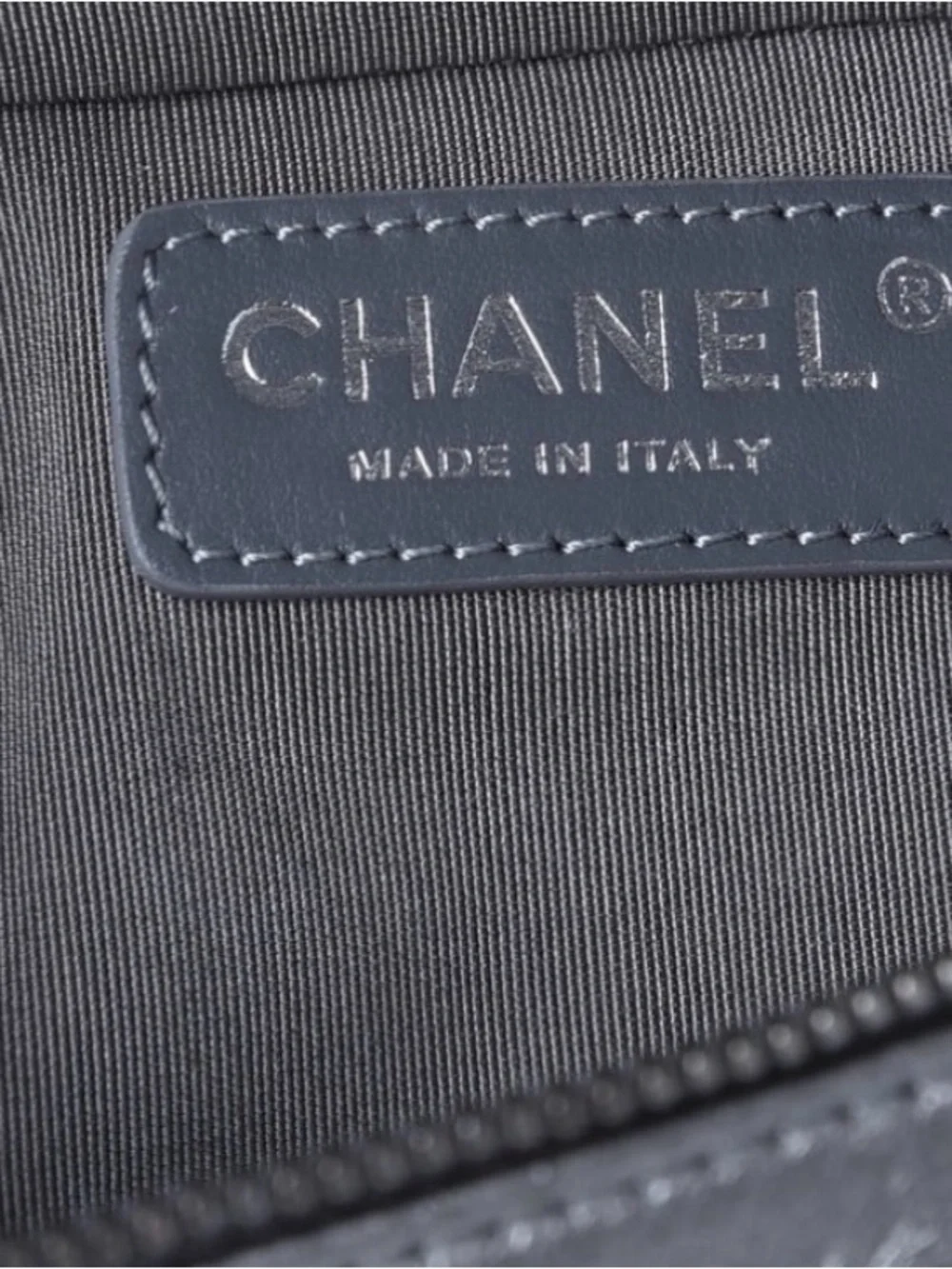 CHANEL Metallic Silver Quilted Leather Crossbody Bag